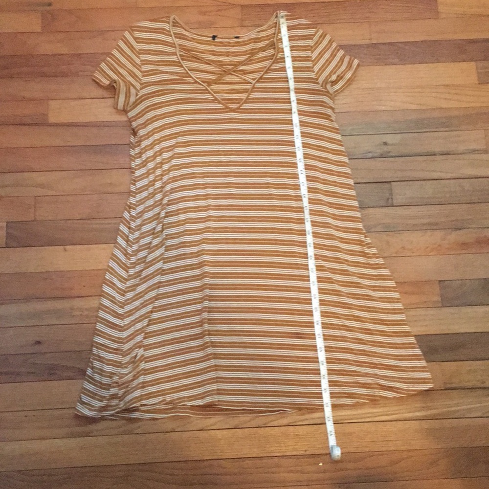 Forever 21 striped t shirt dress with neck detail
